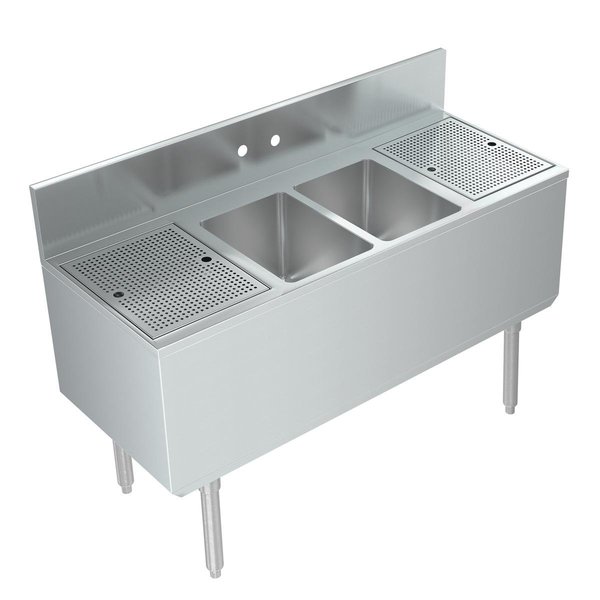 Elkay Underbar Compartment Sinks - Two Compartment UB-2C48X24-2-12X